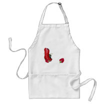 Red Cowboy Boots, Red Roses, Pug Dog & Scissors Apron