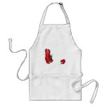 Red Cowboy Boots, Red Roses, Pug Dog &amp; Scissors Apron