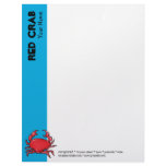 Red Crab blue Letterhead