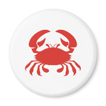 Red Crab Logo Fridge Magnet