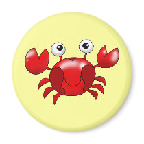 Red crab refrigerator magnets