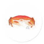 Red Crab Round Sticker