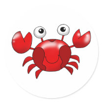 Red crab sticker
