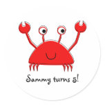 Red Crab Stickers | Cupcake Toppers