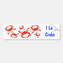 Red Crabs Parade Bumper Sticker