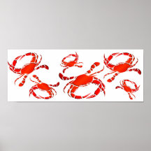 Red Crabs Parade Posters