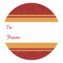 Red Crackle Ornament Gift Tag stickers