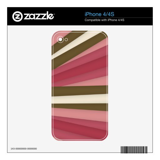 Red Cream iPhone 4/4S Skin Skins For iPhone 4S