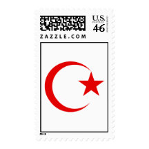 Red Crescent & Star.png Postage Stamp