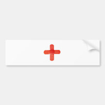 Red cross bumper stickers
