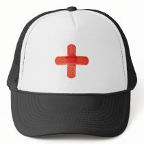Red cross trucker hat
