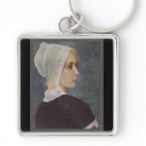 Red Cross Nurse by Theodor Grust Keychain