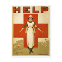 Red Cross Nurse Help Advertisement World War 2 Post Card