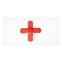 Red cross personalized photo card