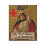 Red Cross Poster - Join Now! Post Cards