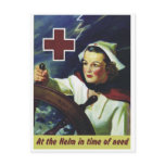 Red Cross Poster - Nurse at the Helm Postcards