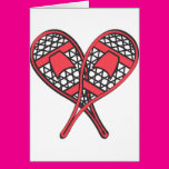 Red Crossed Snowshoes Cards