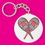 Red Crossed Snowshoes Keychains