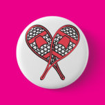 Red Crossed Snowshoes Pinback Buttons