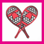 Red Crossed Snowshoes Posters