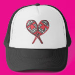 Red Crossed Snowshoes Trucker Hats