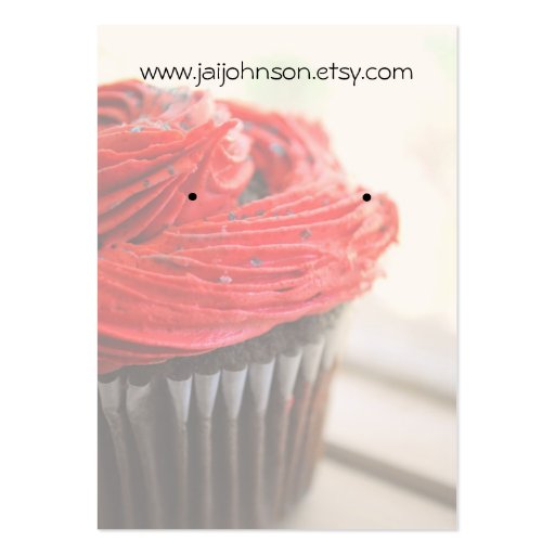 Red Cupcake Earring Cards Business Card (front side)