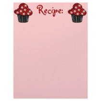Red Cupcake Recipe Paper letterhead