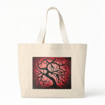 Red curly tree-Bag