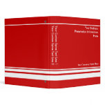 Red Custom Business Presentation Binder