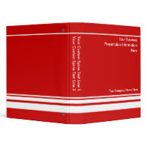 Red Custom Business Presentation Binder