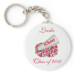 Red Custom Cheerleader KeyChain