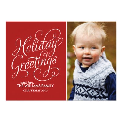 Red Custom Holiday Cards