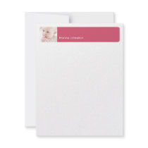 Red custom photo blank thank you flat note card invitations