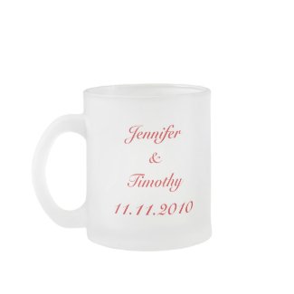 Red customizable bride 2010 frosted mug mug