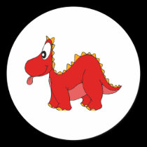 Red Cute Dragon stickers