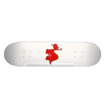 Red Cute Dragon Skate Decks