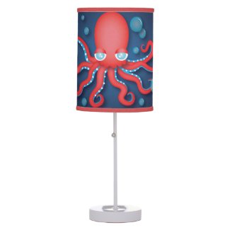 Red Cute Octopus Table Lamp