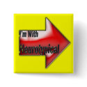 Red Cutout Neurotypical Button by webcarve Red Cutout Neurotypical Button