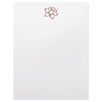 Red Daffodil Custom Letterhead
