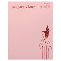 Red Daffodil Letterhead by FractaGifts Red Daffodil Letterhead