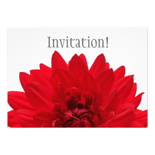 Red Dahlia Custom Announcements