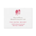 Red dahlia simple wedding reception enclosure card profilecard