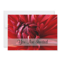 Red Dahlia You Are Invited invitations by Itayasdesigns Red Dahlia You Are Invited invitations