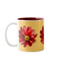 Red Dahlias mugs by flowingcreek Red Dahlias mugs