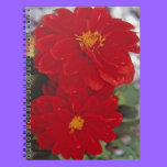 Red Dahlias Notebook notebooks