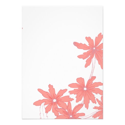 Red Daisies Graduation Party Invitation
