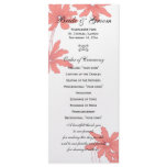 Red Daisies Wedding Program Custom Rack Cards