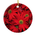 Red Daisy Flower Ornament