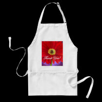 Red Daisy Flower Painting - Multi aprons