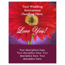 Red Daisy Flower Painting - Multi flyers